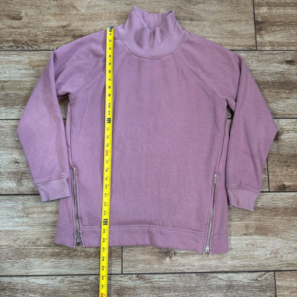 Athleta COZY KARMA SIDE ZIP FUNNEL NECK Pullover Dogwood Pink Size Medium MT - Picture 15 of 16
